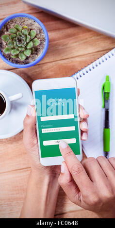 Image composite des services bancaires en ligne Banque D'Images