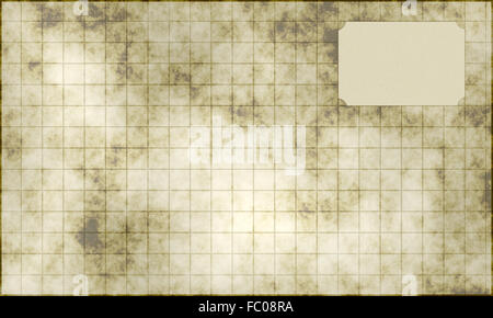 Ancienne feuille de papier quadrillé Banque D'Images