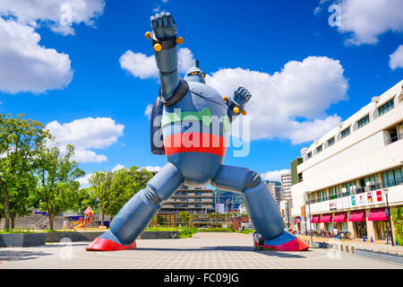 Le robot Gigantor monument de la gare de shin-nagata à Kobe, au Japon. Banque D'Images