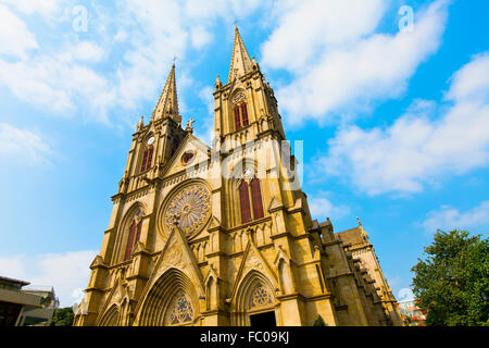 Église de Guangzhou à jour, Shishi Cathédrale du Sacré-Coeur. Banque D'Images