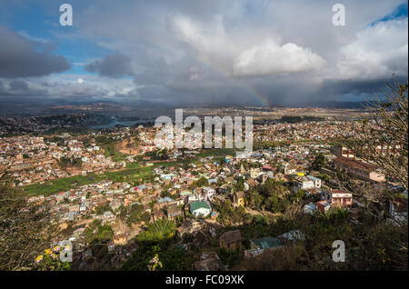 Panorama de la ville d'Antananarivo, capitale de Madagascar Banque D'Images