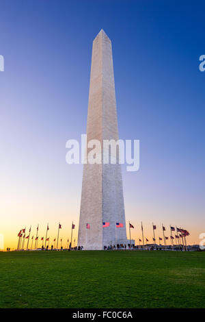 Washington DC, USA au Washington Monument. Banque D'Images