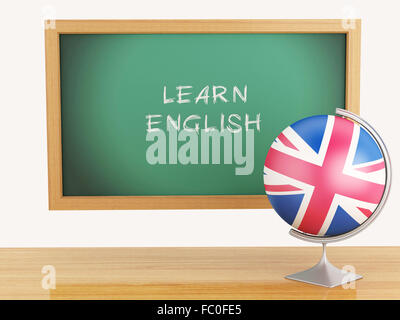 3d illustration. L'éducation scolaire concept. Blackbo Banque D'Images