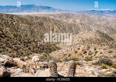 Le point de vue de Warren pic dans Joshua Tree National Park, Californie Banque D'Images