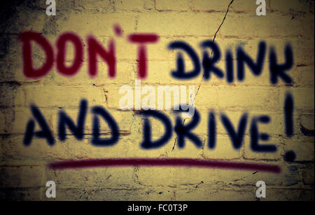 Don't Drink And Drive Concept Banque D'Images