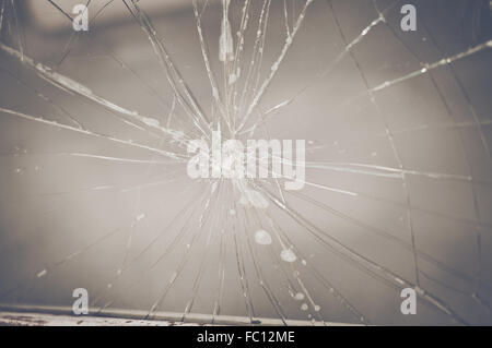 Fenêtre fissuré rétro Banque D'Images