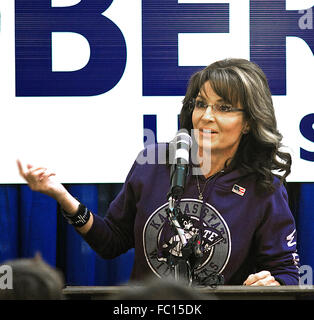 L'indépendance, Kansas, États-Unis, 25 octobre 2014 Sarah Palin annonce son soutien pour le sénateur Pat Roberts Crédit : Mark Reinstein Banque D'Images