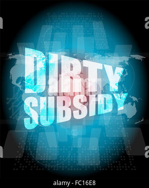 Subvention sur sale digital touch screen Banque D'Images