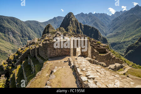 Entrée au Machu Picchu en ville en ruines Banque D'Images