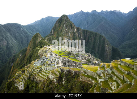 Voir Machu Picchu Tôt le matin Banque D'Images