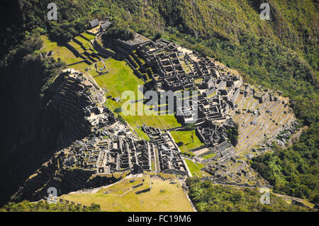 Machu Picchu voir détails haut Banque D'Images