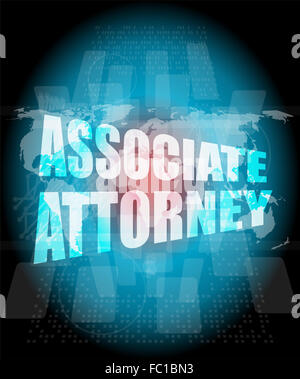 Procureur adjoint mots sur écran digital Banque D'Images