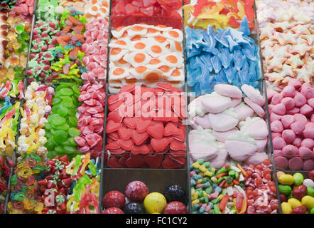 Couleur divers jelly candy dans un marché Banque D'Images