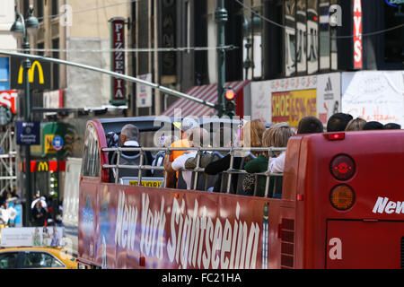 Bus de tourisme à New York Banque D'Images