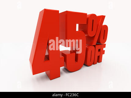 3D 45 pour cent Banque D'Images