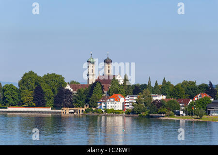 Château Église et château, Friedrichshafen, Allemagne, vue de Moleturm, en Haute Souabe, Bade-Wurtemberg, Région de Bodensee Banque D'Images