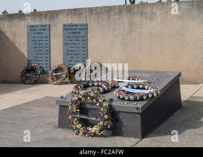 Gadot, memorial monument aux soldats tombés en 1967 Guerre des Six Jours, sur le plateau du Golan, Israël Banque D'Images