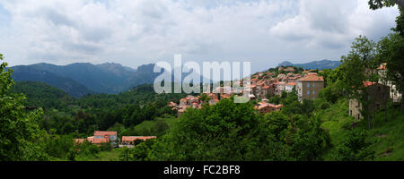 Village de montagne corse Evisa - Banque D'Images