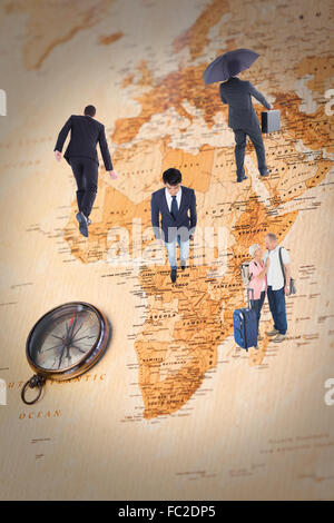 Composite image of older couple passe leurs vacances Banque D'Images