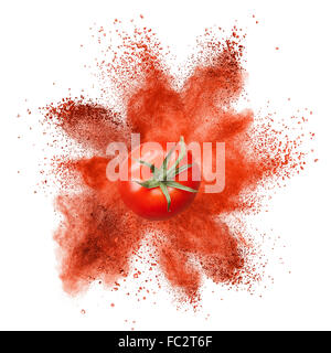 Poudre de couleur explosion isolated on white Banque D'Images