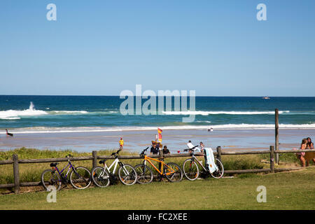 Lennox Head et de Seven Mile Beach, lieu de vacances populaires sur la côte de Nouvelle-Galles du Sud, Australie Banque D'Images