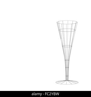 Le verre de vin stylisée du défaut Banque D'Images