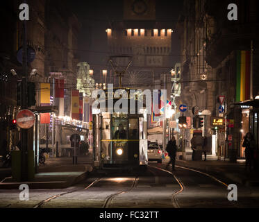 Tramway de Milan Banque D'Images