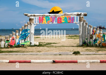 Entrée de la plage Lang Suan Banque D'Images