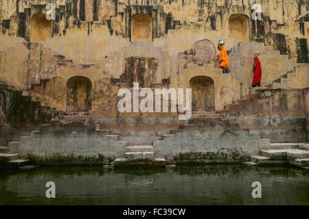 Panna Meena Ka Khud ou les cages de Chand Baori, à Jaipur, Inde. Banque D'Images