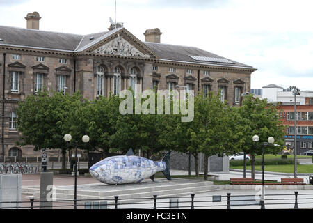 Le Custom House Belfast construit par Charles Lanyon Banque D'Images