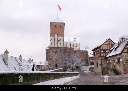 La principale attraction touristique à Nuremberg, Allemagne est le château. Banque D'Images