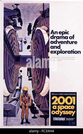 2001 L'odyssée de l'espace - Film Affiche - 1968 Banque D'Images