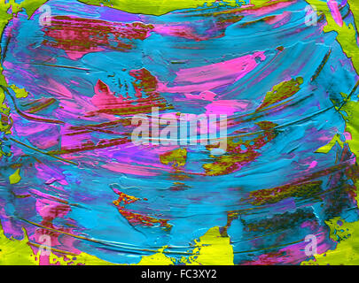 Art abstrait peinture avec des couleurs acryliques Banque D'Images