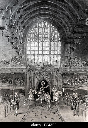 Le Banquet du couronnement de George IV à Westminster Hall, 1820, Londres, Angleterre Banque D'Images