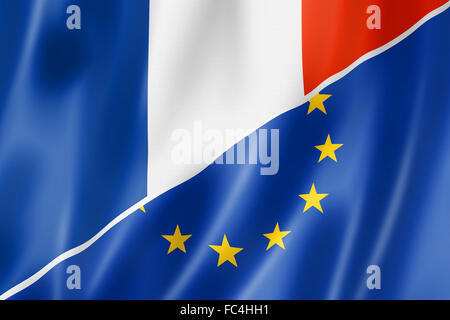 La France et l'Europe d'un drapeau Banque D'Images