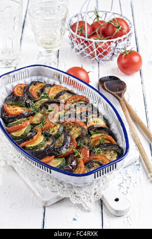 Ratatouille à Casserolle Banque D'Images