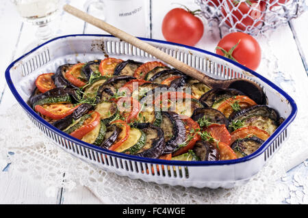 Ratatouille à Casserolle Banque D'Images