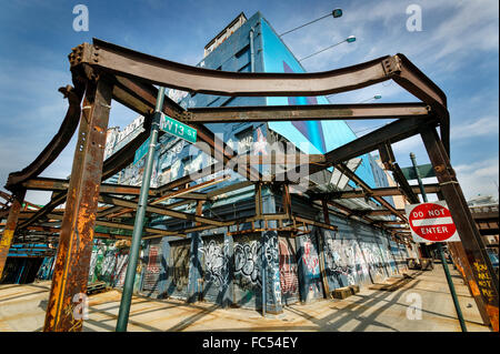 Usine de traitement de la viande reste de la structure dans le Meatpacking district (13e rue et 10e Avenue). Avril 2004, Manhattan, New York City Banque D'Images