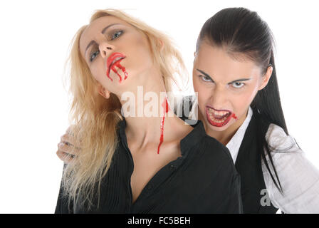 Femme vampire malveillant -et les belles femmes Banque D'Images