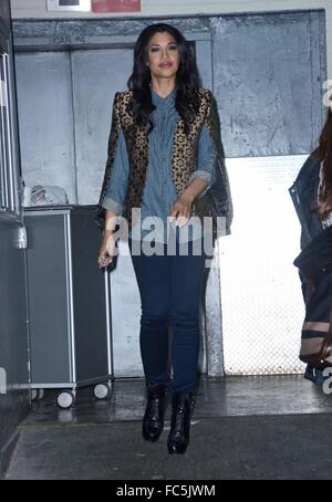 New York, NY, USA. 20 Jan, 2016. Kali Hawk dehors et environ pour la célébrité Candids - WED, New York, NY 20 janvier 2016. Credit : Derek Storm/Everett Collection/Alamy Live News Banque D'Images
