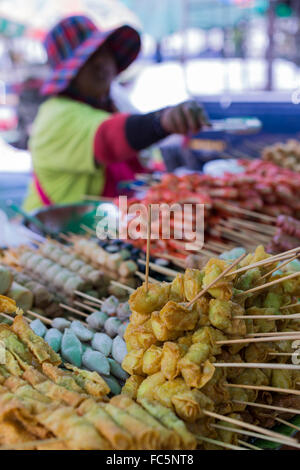 La rue du marché, Ko Ratanakosin, Bangkok, Thailande, Asie Banque D'Images