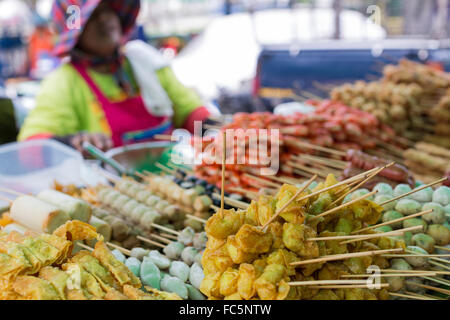 La rue du marché, Ko Ratanakosin, Bangkok, Thailande, Asie Banque D'Images