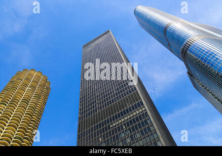 Trois tours à Chicago Banque D'Images