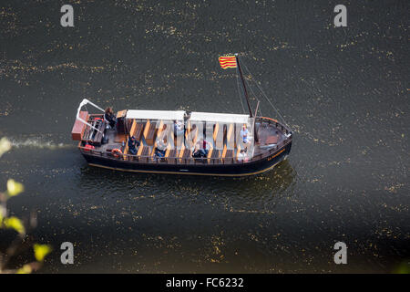 Excursion en bateau sur la Dordogne près de Sarlat-la-canéda, France Banque D'Images