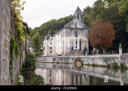 Abbaye de Brantôme, Dronne, Brantôme, vallée de la Loire, France Banque D'Images