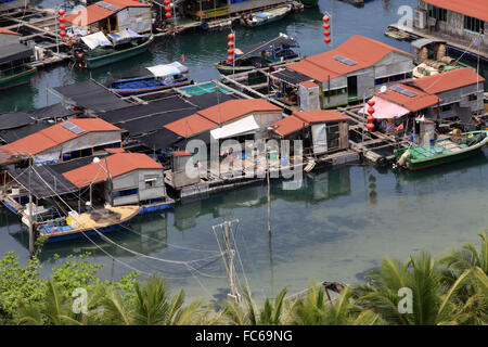 Village sur la mer la gypsy. Hainan. Chine Banque D'Images