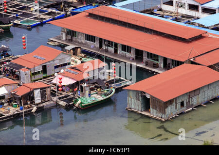 Village sur la mer la gypsy. Hainan. Chine Banque D'Images