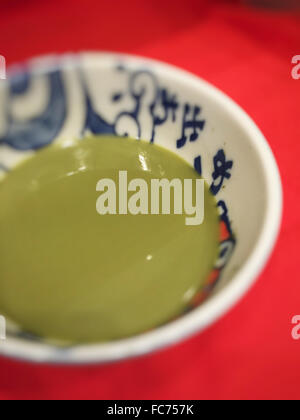 Close up of tasse de thé vert matcha Banque D'Images