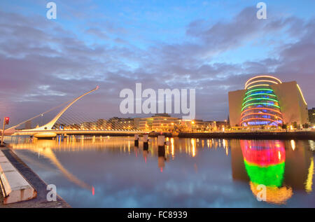 Samuel Beckett Bridge à Dublin, Irlande Banque D'Images