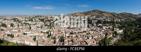 Vue panoramique de la ville de Grenade en Espagne Banque D'Images